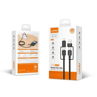 کابل تبدیل USB-C به لایتنینگ / USB الدینیو مدل Lc16 طول 1.2 متر