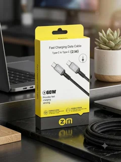 کابل شارژر فست شارژ زد ام دو متری ZM- Type C to TYPE C