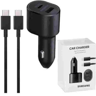 شارژر فندکی سامسونگ مدل EP-L5300XBEGWW به همراه کابل تبدیل USB-C