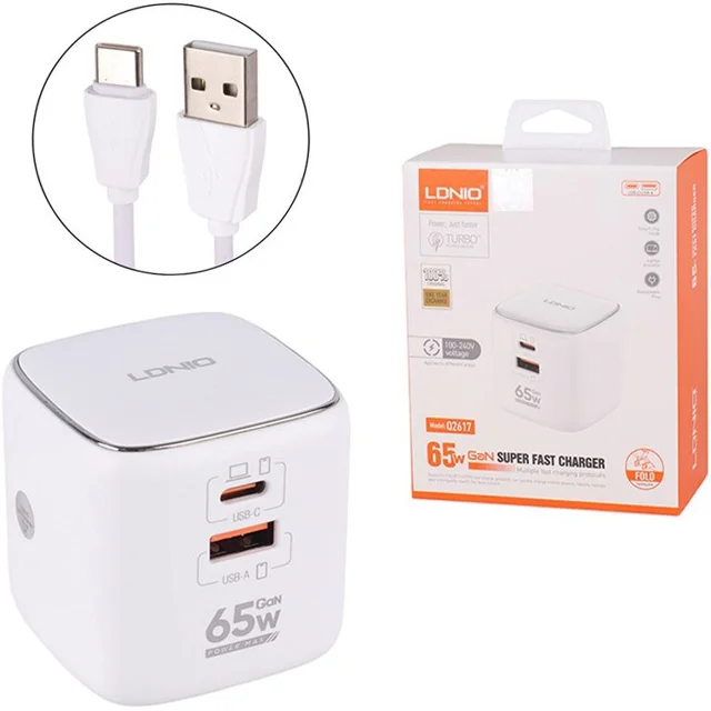 LDNIO 65W Wall Charger Model Q2617