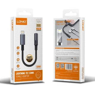 مبدل لایتنینگ به جک 3.5 میلی متری الدینیو مدل Ls_y80i