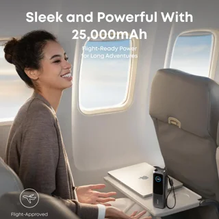 پاوربانک 100 وات انکر مدل A1695 ظرفیت 25000 میلی آمپر ساعت به همراه دو کابل USB-C 102926080