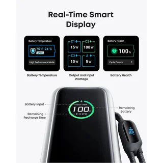 پاوربانک 100 وات انکر مدل A1695 ظرفیت 25000 میلی آمپر ساعت به همراه دو کابل USB-C 102926086