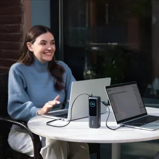 پاوربانک 100 وات انکر مدل A1695 ظرفیت 25000 میلی آمپر ساعت به همراه دو کابل USB-C 102926178