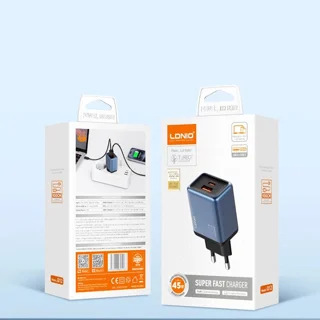شارژر دیواری 45 وات الدینیو مدل Q12 به همراه کابل USB-C 102983769